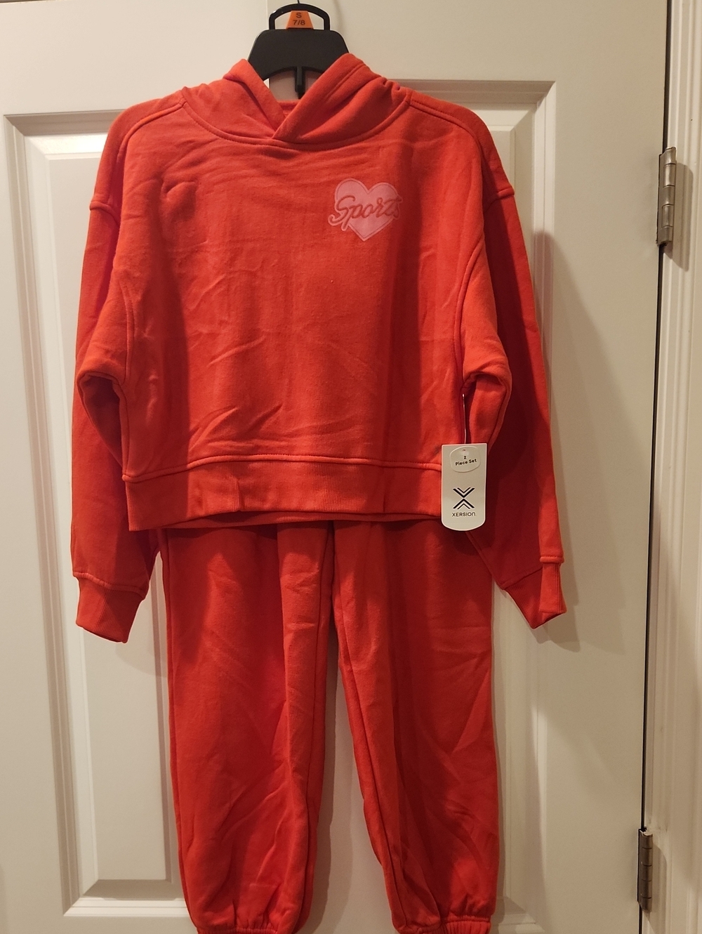 Xersion Kids Red Hooded Sweatshirt & Jogger Set